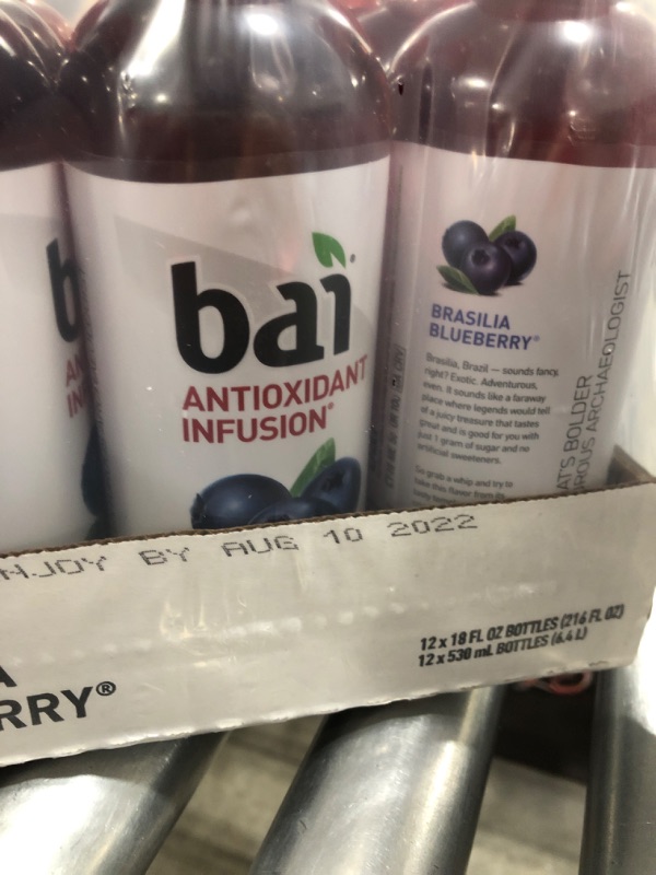 Photo 3 of Bai Flavored Water, Brasilia Blueberry, Antioxidant Infused Drinks, 18 Fluid Ounce Bottles, 12 Count
