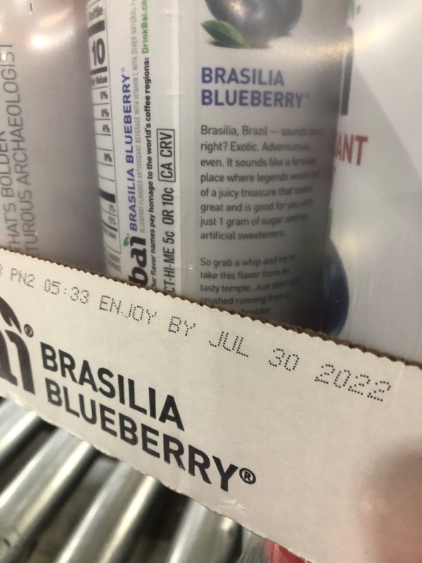 Photo 3 of Bai Flavored Water, Brasilia Blueberry, Antioxidant Infused Drinks, 18 Fluid Ounce Bottles, 12 Count
