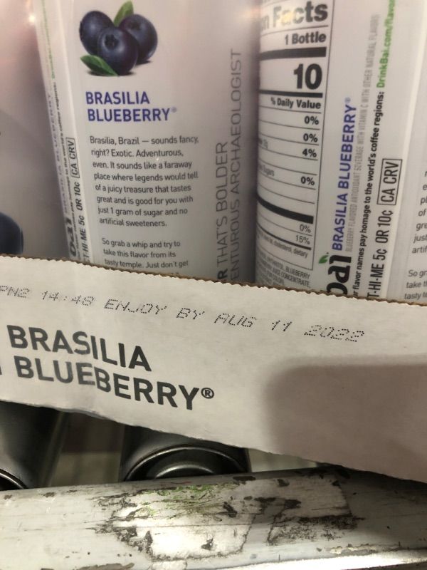 Photo 3 of Bai Flavored Water, Brasilia Blueberry, Antioxidant Infused Drinks, 18 Fluid Ounce Bottles, 12 Count
**BEST BY:08/11/2022**