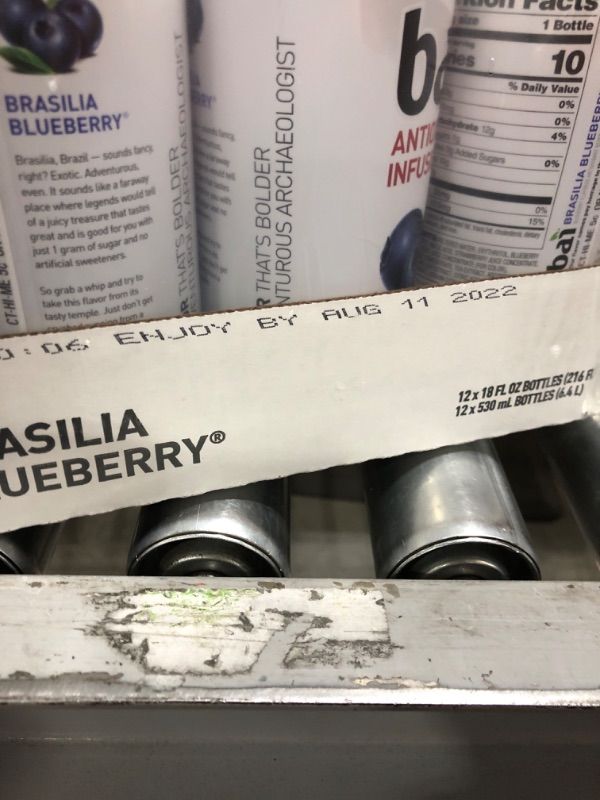 Photo 3 of Bai Flavored Water, Brasilia Blueberry, Antioxidant Infused Drinks, 18 Fluid Ounce Bottles, 12 Count
**BEST BY:08/11/2022**