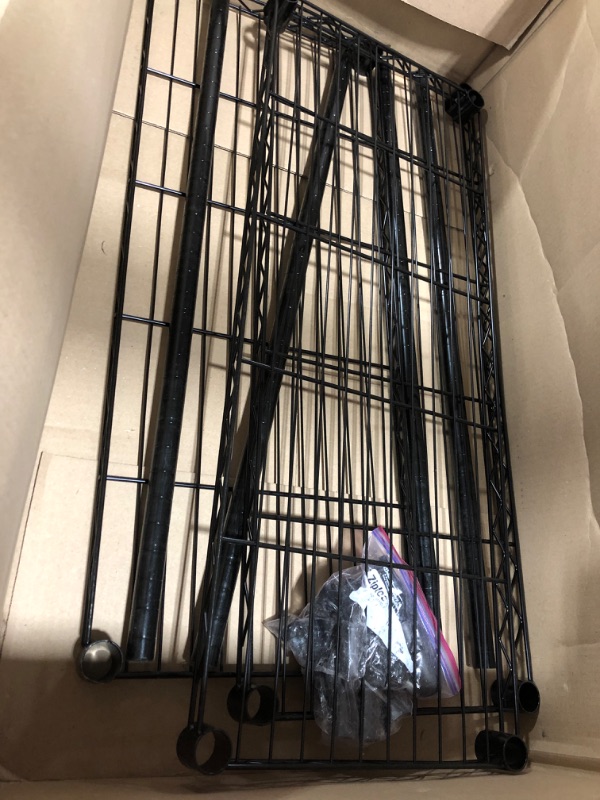 Photo 1 of 3-Tier Steel Wire Shelving Unit in Black (Not exact as stock)