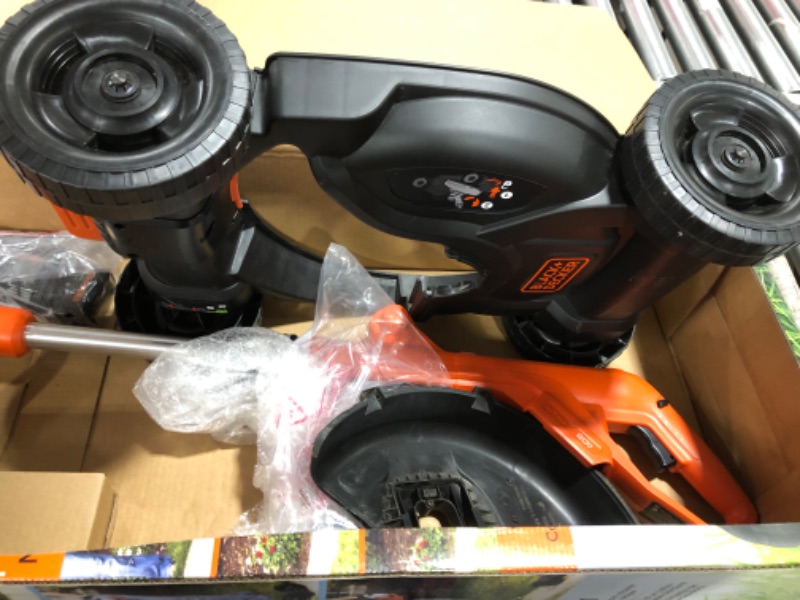 Photo 4 of Black & Decker MTC220 Max Cordless Lithium-Ion 3-in-1 Trimmer/Edger & Mower, Orange/ Black