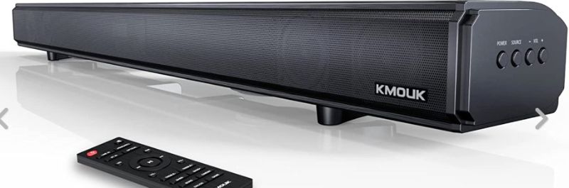 Photo 1 of Soundbar for TV, KMOUK Sound Bar with Built-In Dual Subwoofers, Soundbar with 6
