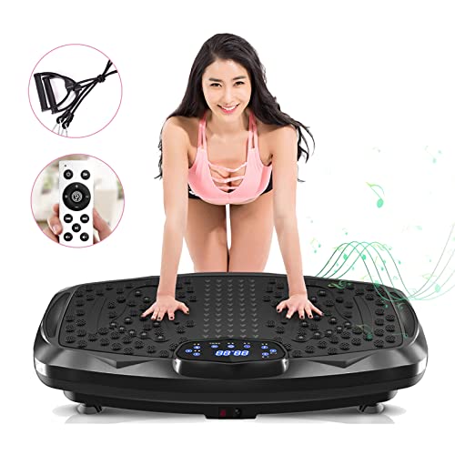 Photo 1 of NIMTO Vibration Plate Exercise Machine Whole Body Workout Vibration Fitness Platform for Home Fitness & Weight Loss + BT + Remote, 99 Levels (Black)
