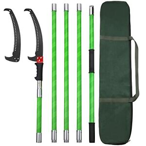 Photo 1 of 18 Feet Tree Pole Pruner Manual Branches Trimmer Tree Branch Garden Tools