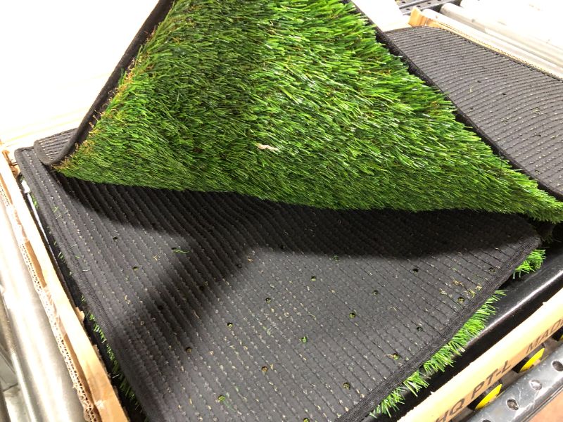 Photo 3 of 22 X 30 INCH ARTIFICIAL GRASS PATCH 2 PACK WITH BASE