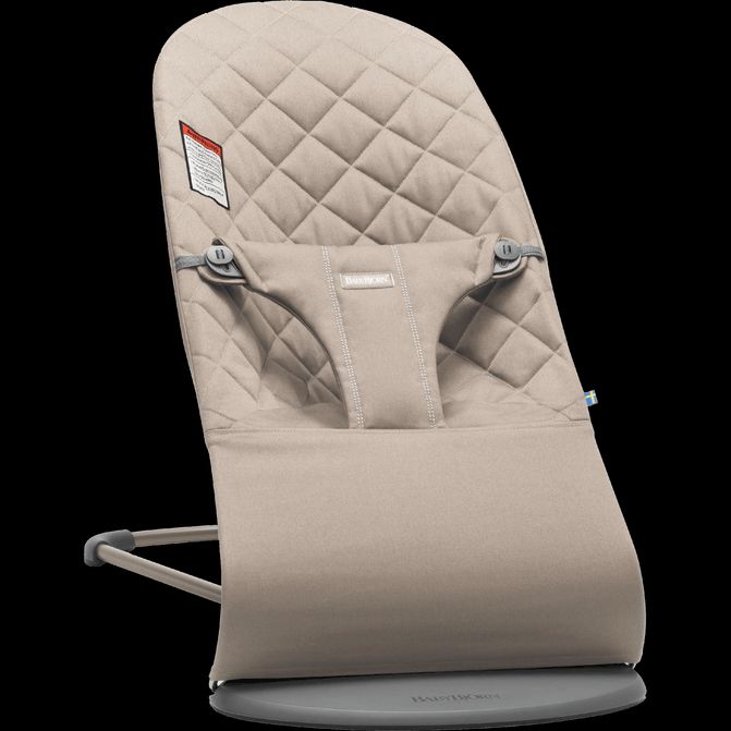 Photo 1 of BABYBJORN Bouncer Bliss, Quilted Cotton - Sand Grey