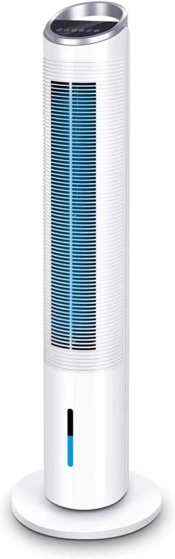 Photo 1 of Evaporative Air Cooler - 40'' Portable Oscillating Fan Tower Fan with Evaporative Cooler & Humidifier, 3-Speed Setting 3-Wind Type Remote Control 70°Oscillating 8 Hour Timer LCD Control Super Quiet
