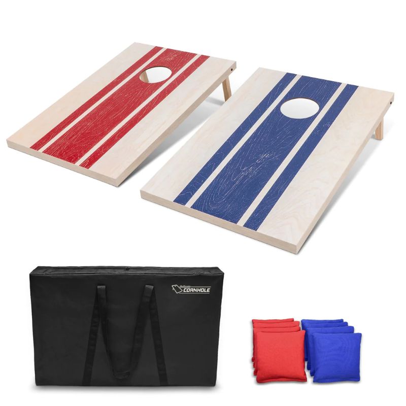 Photo 1 of GOSPORTS 3'X2' WOOD DESIGN CORNHOLE GAME SET
