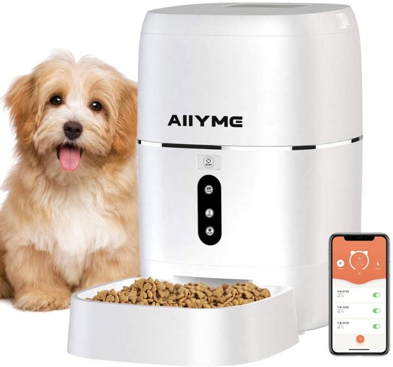 Photo 1 of AIIYME Automatic Dog Cat Feeder, 2.4GWiFi Enabled 6L Food Dispenser for Cats and Small Dogs with App Control, Timer Programmable, Portion Control and Voice Recorder Up to 8 Meals per Day
