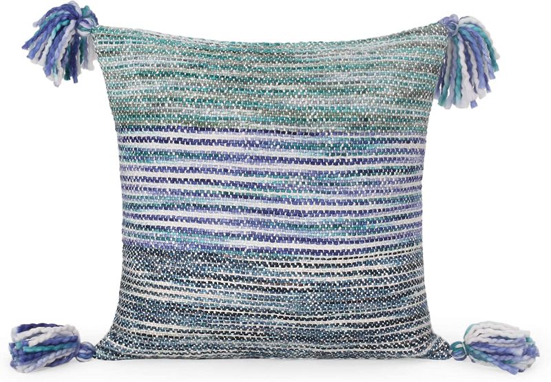 Photo 1 of  Boho Woven Throw Pillow, Single, MULTICOLOR 18" x 18"