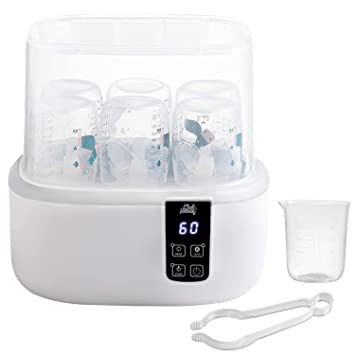 Photo 1 of Bottle Sterilizer and Dryer, Fast Electric Steam Sterilizer and Dryer for Baby Bottles Pacifier Breast Pump, Dries Faster Large Capacity Holds 6 Bottles, LED Display Auto-Off Baby Bottle Washer