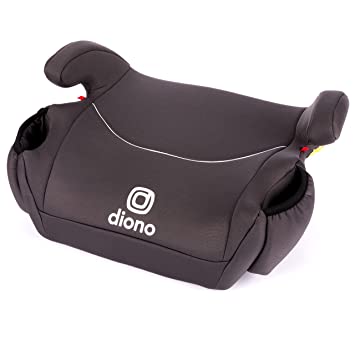 Photo 1 of Diono Solana, No Latch, Single Backless Booster Car Seat, Lightweight, Machine Washable Covers, Cup Holders, Charcoal Gray
