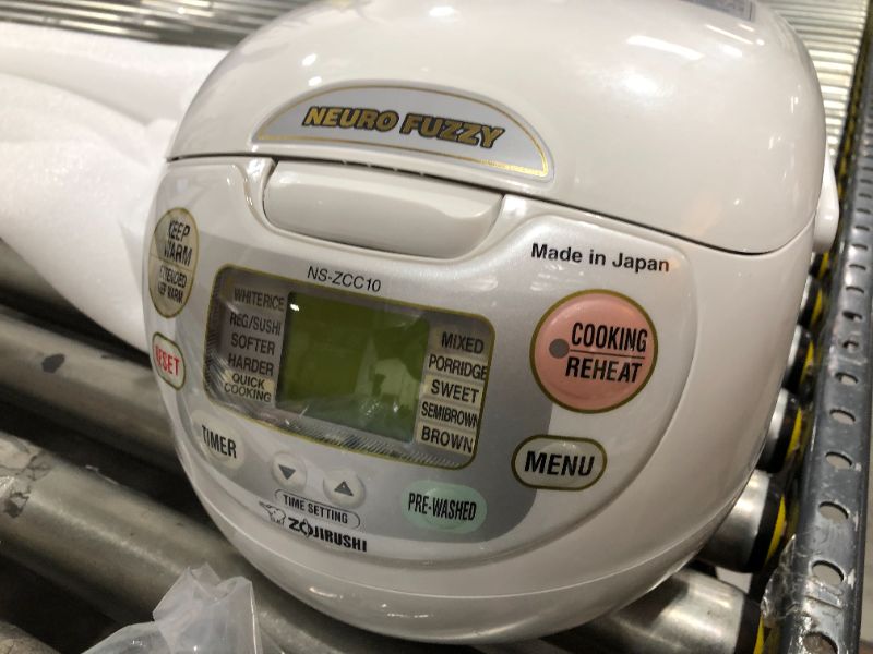 Photo 2 of Zojirushi, Made in Japan Neuro Fuzzy Rice Cooker, 5.5-Cup, Premium White
