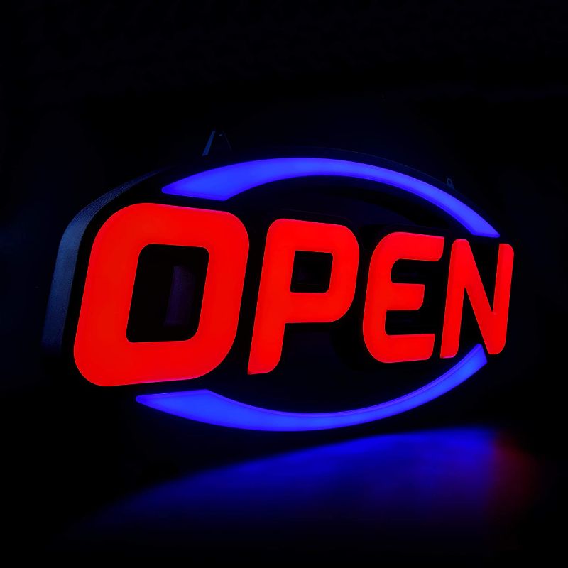 Photo 1 of GreenCube 32" X 16" Open Sign - Ultra Bright Extra Jumbo LED Neon Large Open Sign - Remote Controlled - Get Your Business Seen Day or Night
