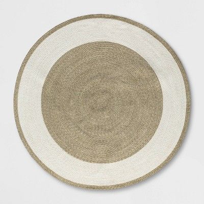Photo 1 of 6' Round Outdoor Rug Neutral/ivory - Threshold