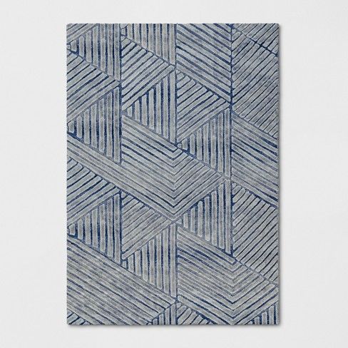 Photo 1 of 7'x10' Tufted Geometric Area Rug Blue - Project 62