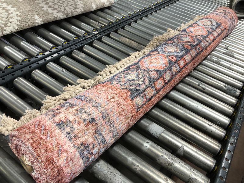 Photo 1 of 5"x7" Alexandra Floral Printed Border Persian Style Rug Blush Pink - Opalhouse