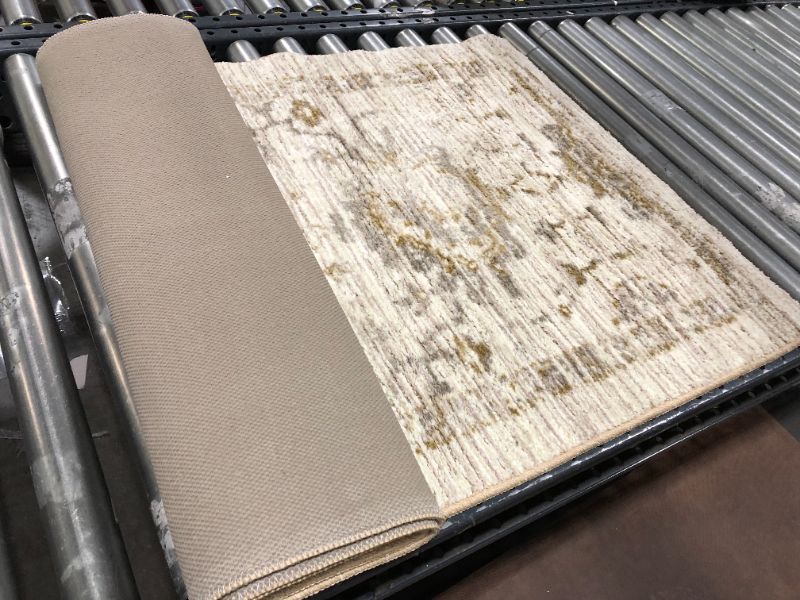 Photo 2 of 2'4"x7' Runner Vintage Tufted Distressed Rug Tan