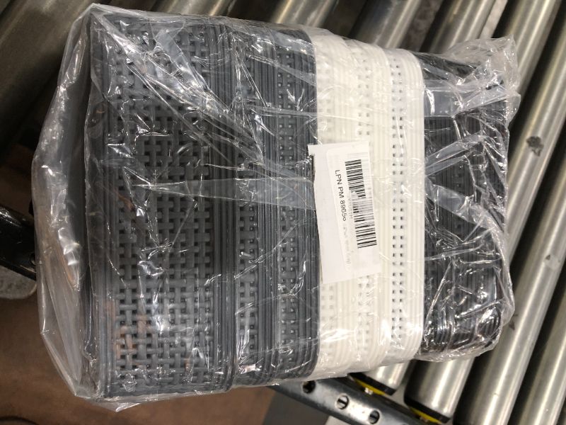 Photo 1 of 9-Pack Small Plastic Storage Basket, Woven Basket Bin for Closet Organization, De-Clutter, Accessories, Toys