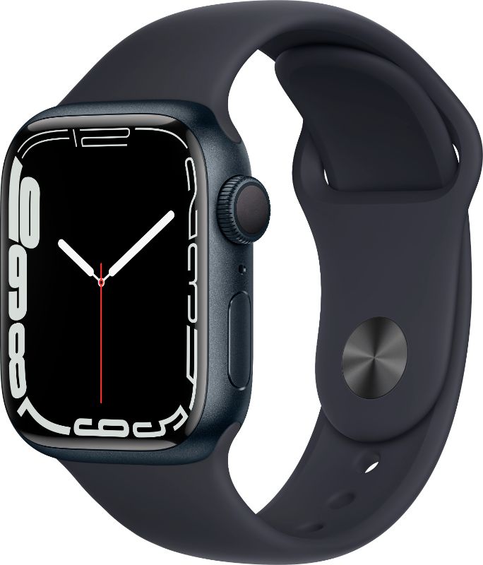 Photo 1 of PARTS ONLY---*-*-Apple Watch Series 7 (GPS) 41mm Midnight Aluminum Case - Midnight-***-ITEM IS LOCKED WITH PASSCODE**
