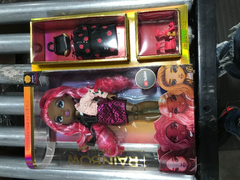 Photo 2 of Rainbow High Series 3 Daria Roselyn Fashion Doll – Rose (Pinkish Red) with 2 Designer Outfits to Mix & Match with Accessories
