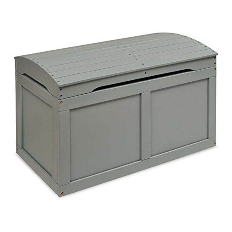 Photo 1 of Badger Basket Hardwood Barrel Top Toy Chest - Gray