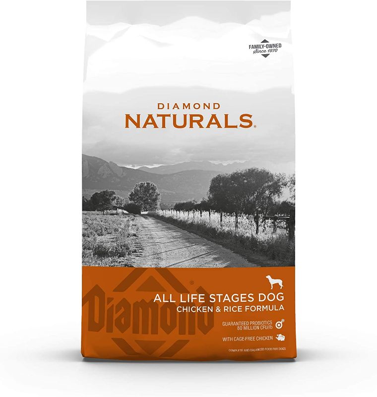 Photo 1 of Diamond Naturals All Life Stages Chicken & Rice Formula Dry Dog Food, 40 lb, BEST BY 25 APR 2022
