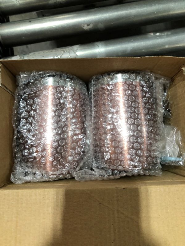 Photo 1 of 4 Pack Rose Gold Stainless Steel Stemless Double Wall Vacuum Wine Glasses with Lid and Straws and Brushes 12 Oz