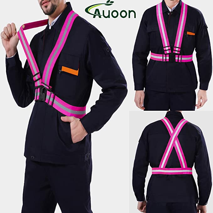 Photo 1 of Reflective Vest- Adjustable, Breathable Waterproof, and Lightweight. In bright pink with carrying case.