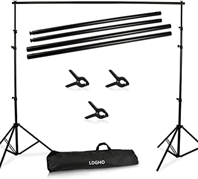 Photo 1 of 8.5 X 10FT/2.6 X 3M Background Stand Support System Kit with Carrying Case for Clamps and Canvas,for Photo Video Shooting