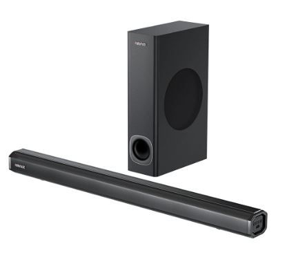 Photo 1 of AirAux AA-SAR2 80W bluetooth Soundbar TV Bar 2.1 Channel Bass Subwoofer 