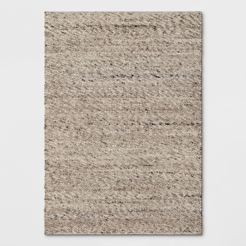 Photo 1 of 5'X7' Chunky Knit Wool Woven Rug Cream - Project 62 , Size: 5'X7', Ivory