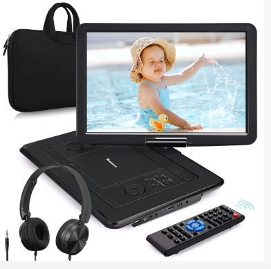 Photo 1 of Pumpkin Portable DVD Player 19" with 6 Hours Battery 16" Swivel Screen and Free Handbag, Support HDMI Input Xbox MP4 Headphone