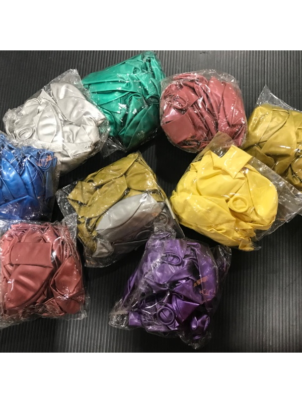 Photo 1 of 9- 28 piece latex balloon bags in 6 different colors