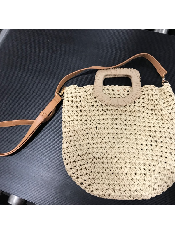 Photo 1 of Straw Shoulder Bag, Kadell Straw Clutch Women Handmade Straw Bag Summer Beach Envelope Purse Wallet