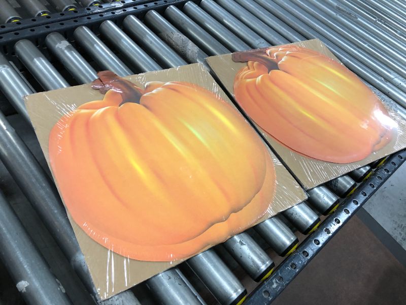 Photo 2 of 25 Large 17” x 17” Fall Pumpkin Disposable Paper Placemats Breakfast Lunch Dessert Dinner & Dining Place mat Table Decor Autumn Halloween Thanksgiving Harvest Celebration Children Party Decorations, 2 SETS
