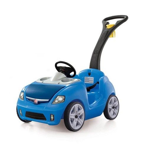 Photo 1 of Step2 Whisper Ride II Kids Push Ride-On Car Buggy w/ Pull Handle and Horn, Blue