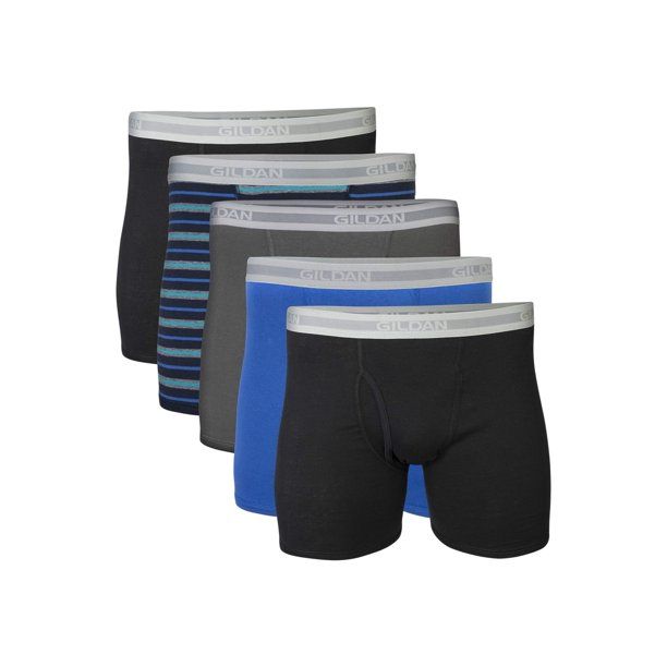 Photo 1 of Gildan Adult Men S Short Leg Boxer Briefs 5-Pack Sizes Large 3 Inseam