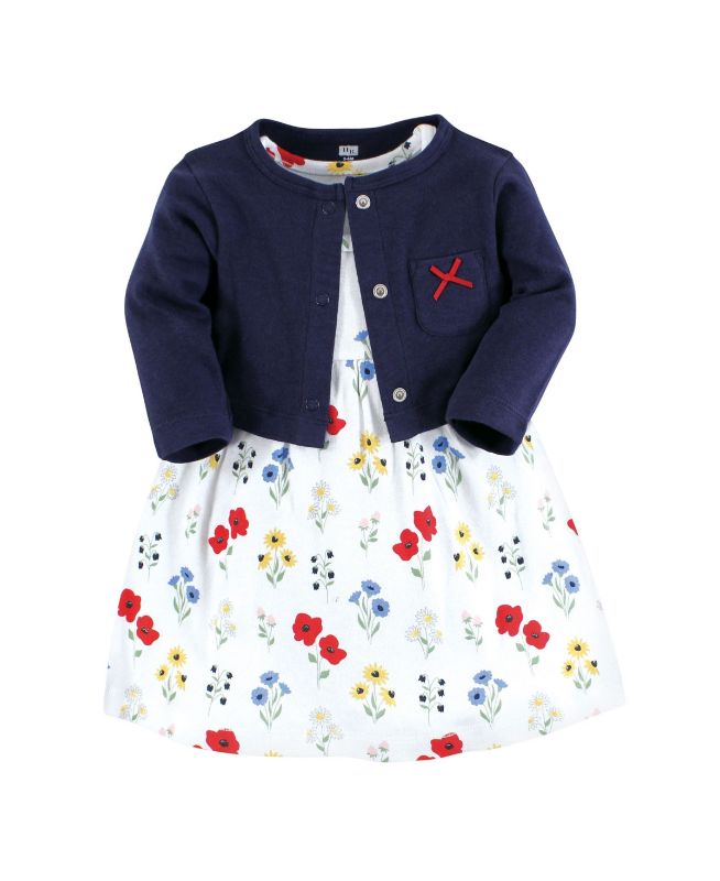 Photo 1 of Hudson Baby Size 0-3M Wildflower Dress & Cardigan Set
