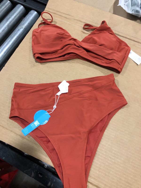 Photo 1 of Marsala Twist High Waisted Bikini, XL
