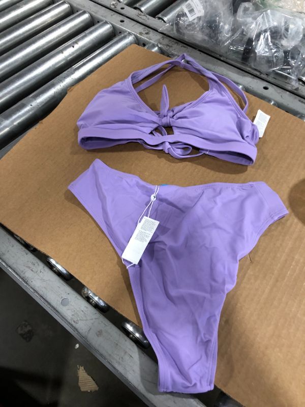 Photo 1 of Cupshe two piece purple swim suit size M