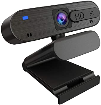 Photo 1 of 2021 Upgraded Webcam with Dual Microphone, 1080p FHD Pro Streaming USB Video Camera, Plug and Play, Privacy Cover, for Window Mac OS Computer, for Online Class, Conference, Gaming (Pro Webcam)
