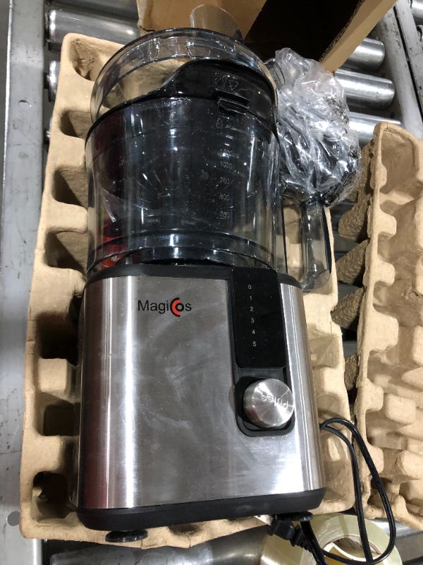 Photo 2 of [2022] MAGICCOS 8 Cup Food Processor, 750W 7-in-1 Multifunctional Food Processor Vegetable Chopper, 5 Variable Speeds & Pulse for Chopping, Slicing, Fine/Coarse Grating, Emulsifying & Juicing **DOES NOT FUNCTION!!!!**
