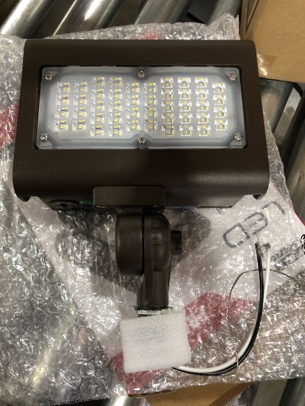 Photo 2 of 30-Watt Bronze Daylight Outdoor Security Commercial Grade Adjustable Head Integrated LED Flood Light 2 PACK 
