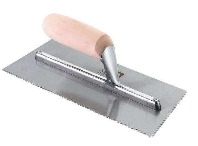 Photo 1 of 2 of the 3/32 in. x 3/32 in. Flat V-Notch Flooring Trowels
