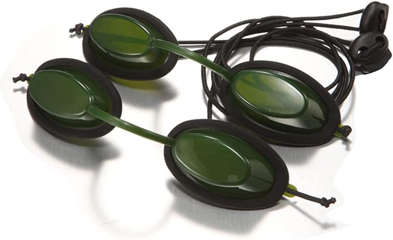 Photo 1 of  2- pack UV eye protection goggle for tanning and LED light therapy patient treatment use- goggles
