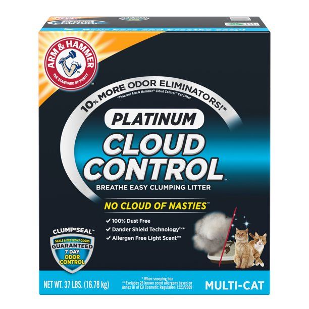 Photo 1 of ARM & HAMMER Cloud Control Platinum Clumping Cat Litter 37LB
