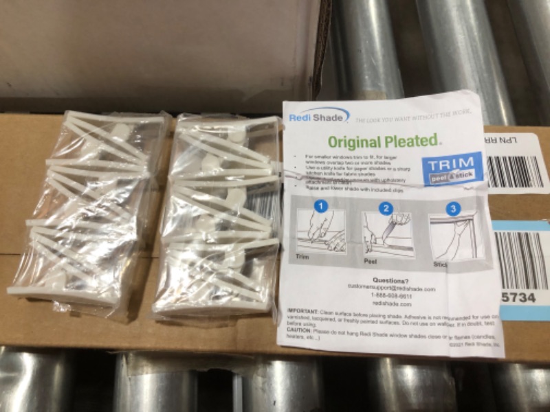 Photo 1 of 51" grey temporary paper stick blinds, pack of 6