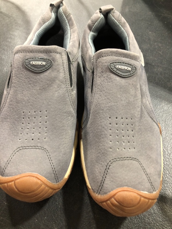 Photo 1 of Men's Slip-On Loafer Work Shoes Slip Resistant Walking Shoe Comfortable Mens Synthetic Leather Shoes